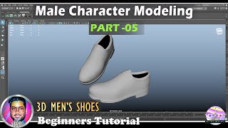 3D Modeling Mens 👟 Shoes in Autodesk Maya  Low poly easy shoe for beginners shoesmodel 3dshoe [upl. by Nanam206]