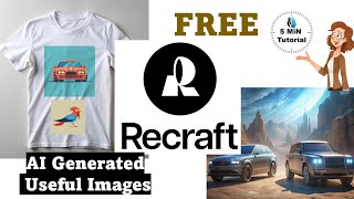 Recraft Ai  Make an AI generated 2D 3D Images with prompt  Tshirt Design  FREE  5 MiN Tutorial [upl. by Nomelif475]