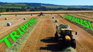 Silage Baling Massive Triticale Crop [upl. by Sierra502]