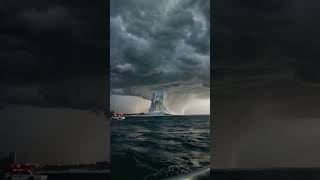 Towering waterspout over the open ocean shorts [upl. by Arraet]