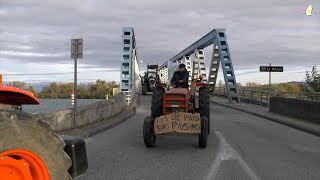 TV07  Opération escargot au Pouzin  Les agriculteurs réclament des actes pas des promesses [upl. by Nitsud]