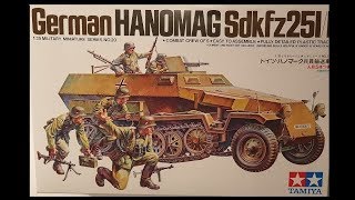 Old School Cool Tamiya 135 Hanomag Sdkfz2511 review  unboxing [upl. by Beltran]