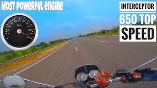 INTERCEPTOR 650 TOP SPEED TEST I 2020 [upl. by Kcaz]