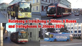 Autobusy a trolejbusy v Jihlavě amp Buses and trolleybuses in Jihlava 2024 [upl. by Ardnassela250]