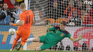 CASILLAS Y LA JUGADA CON ROBBEN  Mundial 2010 [upl. by Natehc]