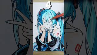 Which one is Correct for Hatsune Miku 🤔 shorts hatsunemiku miku drawing [upl. by Azrim]