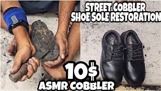 Asmr cobblerGood Cobbling By Street Cobbler Without Disturb Asmr Sound For Quick Sleep pill 😴 💤 [upl. by Jordana]