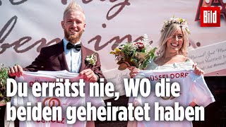 Trauung trotz CoronaKrise Hier findet zum ersten Mal eine Hochzeit statt [upl. by Elodia]