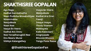 Shakthisree Gopalan Tamil Hits amp Best Songs  2024  New Shakthisree Gopalan Song Jukebox  2024 SG [upl. by Lorsung587]