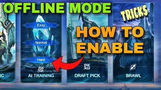 HOW TO PLAY OFFLINE MOBILE LEGENDS  How To Enable Offline Mobile Legends [upl. by Puett]