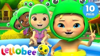 Counting Five Little Frogs with Ella 🌻Lellobee City Farm Nursery Rhymes for kids [upl. by Zora555]