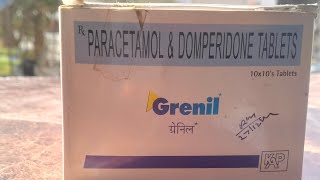 Grenil tablet paracetamol domperidone grenilskincare [upl. by Akiraa]