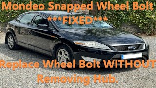 Mondeo Snapped Wheel Nut  FIXED  Without Removing Hub [upl. by Jakoba]