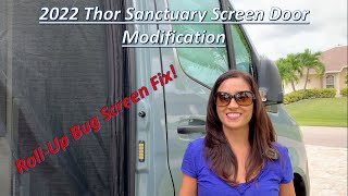 Modification Video  2 2022 Thor Sanctuary RollUp Screen Modification to Correct The Design Flaw [upl. by Savitt]