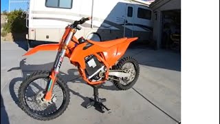 2019 KTM SXF converted to Electric QS138 70H V3 and EM260S Amorge battery [upl. by Genni]