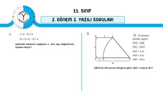 11SÄ°NÄ°F 2DÃ–NEM 2YAZILI ORÄ°JÄ°NAL YAYINLARI MATEMATÄ°K SORU Ã‡Ã–ZÃœMLERÄ° PDF [upl. by Emelda]