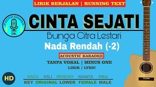 Karaoke Nada RendahLower Key  Cinta Sejati Bunga Citra Lestari [upl. by Marentic289]