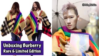 UNBOXING Burberry Rainbow Poncho Cape RARE amp Limited Edition 20182019 Vintage Check [upl. by Eiggem]