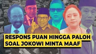 Jokowi Minta Maaf di Pidato Kenegaraan Terakhirnya Begini Respons Puan hingga Surya Paloh [upl. by Nareik]