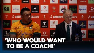 Joe Schmidt reveals post game chat with Wales coach after thrilling win  Australia vs Wales [upl. by Matty]