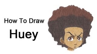 How to Draw Huey Freeman The Boondocks [upl. by Sharity]