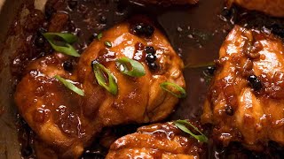 Filipino Chicken Adobo incredible EASY chicken thigh recipe [upl. by Ike]