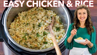 Instant Pot Chicken and Rice  One Pot  30 min Dinner [upl. by Ahsinod]