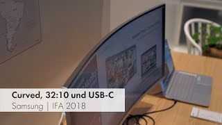 32quot Curved Gaming und Thunderbolt 3  SamsungMonitore IFA 2018 [upl. by Aseek]