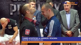 Kostecki vs Sołdra twarzą w twarz w Krakowie  Adamek vs Szpilka [upl. by Airtap310]