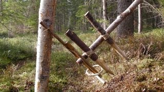 Primitive Survival Trap  The Feather Spear Trap [upl. by Trow]