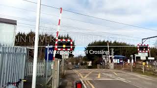 DOUBLE PASS Waterbeach Station Level Crossing Cambs 130318 [upl. by Olympie]