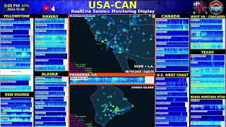 USACAN  USA and CANADA  Realtime Seismic Monitoring [upl. by Audra]