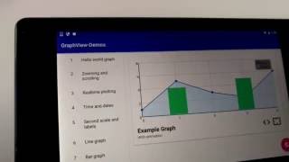 Realtime plotting with zooming  Android GraphView 42  opensource library [upl. by Ena353]