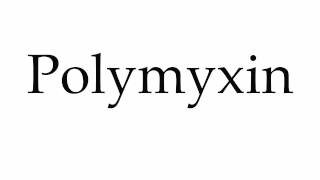 How to Pronounce Polymyxin [upl. by Zurkow]