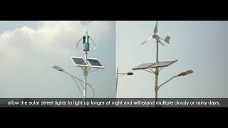 Hybrid Solar Street Light—Solar Wind Street Light lecuso solarstreetlight [upl. by Hplodur360]