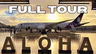 Hawaiian Airlines Boeing 7879 Dreamliner  Full Tour  Kapuahi N781HA  Leihōkū Suites [upl. by Aramal205]