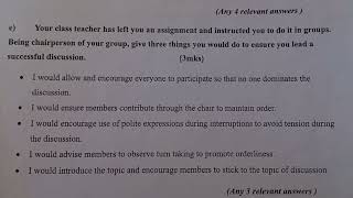 English paper 1 What to do for a successful group discussion english englishgrammar KCSE [upl. by Paulie756]