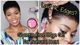 Laid Edges Mielle Organics Edge Gel Full Review Demo amp Chat  4C Natural Hair [upl. by Elatnahs88]