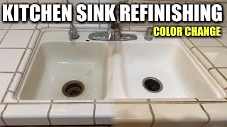 How to Repair and Refinish your Kitchen Sink  Kitchen Sink Reglazing for 195  DP Tubs [upl. by Violet54]