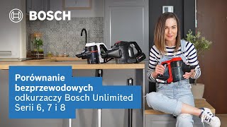 Odkurzacz bezprzewodowy Bosch Unlimited  Porównanie Serii 6 7 i 8  Bosch Home Polska [upl. by Eninaej]