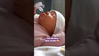 Reborn Baby doll can take REAL pacifier 😱😍 rebornbaby babydoll shorts reborn [upl. by Odnala]