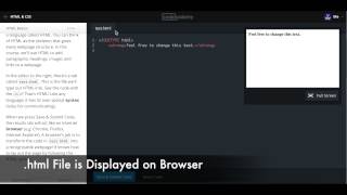 Introduction to HTML with Codecademy [upl. by Lemraj]