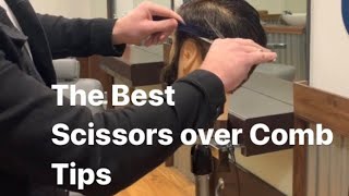 How To Scissor Over Comb  Shear Over Comb Explained  A Tutorial For Beginner Barbers [upl. by Alfreda]