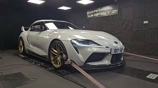 Toyota Supra A90 Bootmod3 Stage 1 Whifbitz stainless steel exhaust dyno power run [upl. by Nosa]