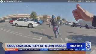 Good samaritan helps officer in trouble [upl. by Tarfe]