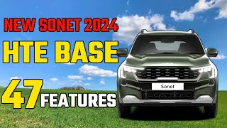 Kia Sonet Facelift 2024 BASE Model HTE Features amp Engine OptionsSonet Facelift 2024 BASE Model HTE [upl. by Ailsun415]