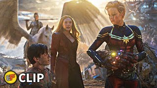 Carol Danvers Joins The Fight  Battle of Earth Part 3  Avengers Endgame 2019 IMAX Movie Clip HD 4K [upl. by Eillek]