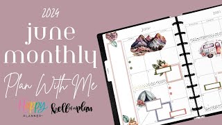 Monthly Plan With Me  Planner Tips for a Great Planner Spread June 2024 [upl. by Aleekahs]