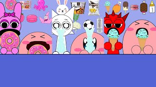 KIRBY VS INCREDIBOX SPRUNKI ANIMATION  RANDOM COLOR FOOD EMOTICON MUKBANG COMPLETE EDITION [upl. by Heidt]