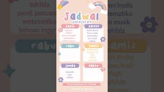 jadwal jadwal pelajaran [upl. by Nett]